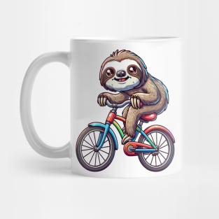 Sloth on bike Mug